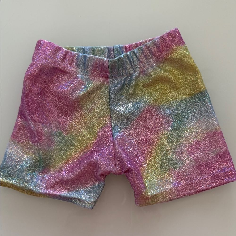 Girl Glittery Multicolor Shorts